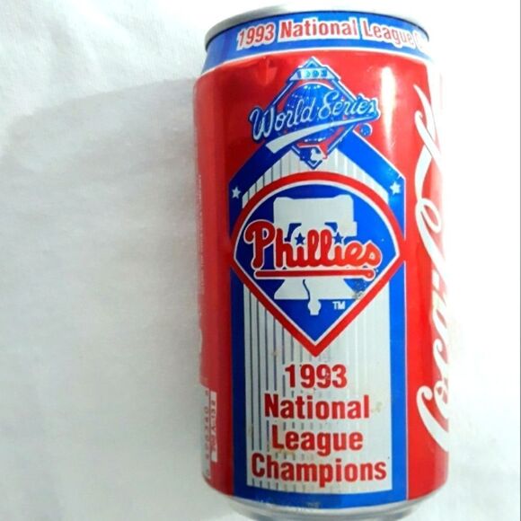Vintage 1993 National League Champions Coca Cola World Series Phillies Can - Picture 1 of 6